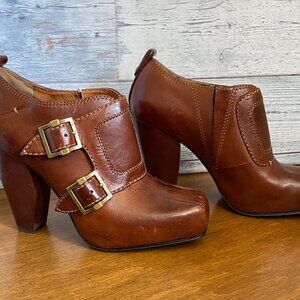 Women's Frye Marta Ankle Booties size 7.5 Brown Leather Ankle boots